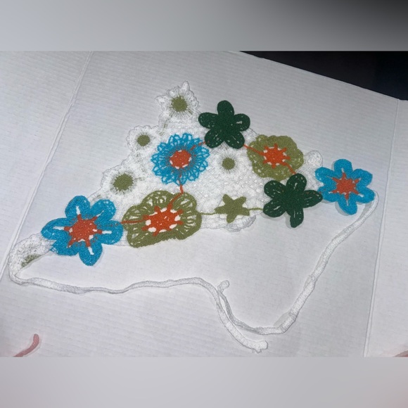 Accessories - Floral Embroidered Bandana (Brand new without tags)